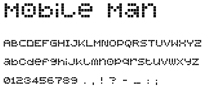 Mobile Man font